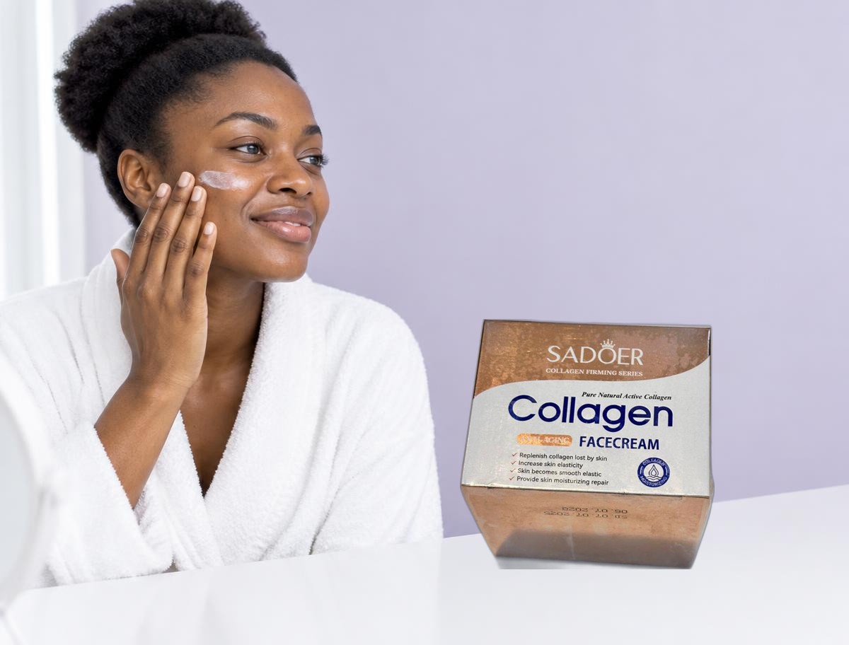 Mise en scène publicitaire de Sadoer — Collagen Firming Face Cream
