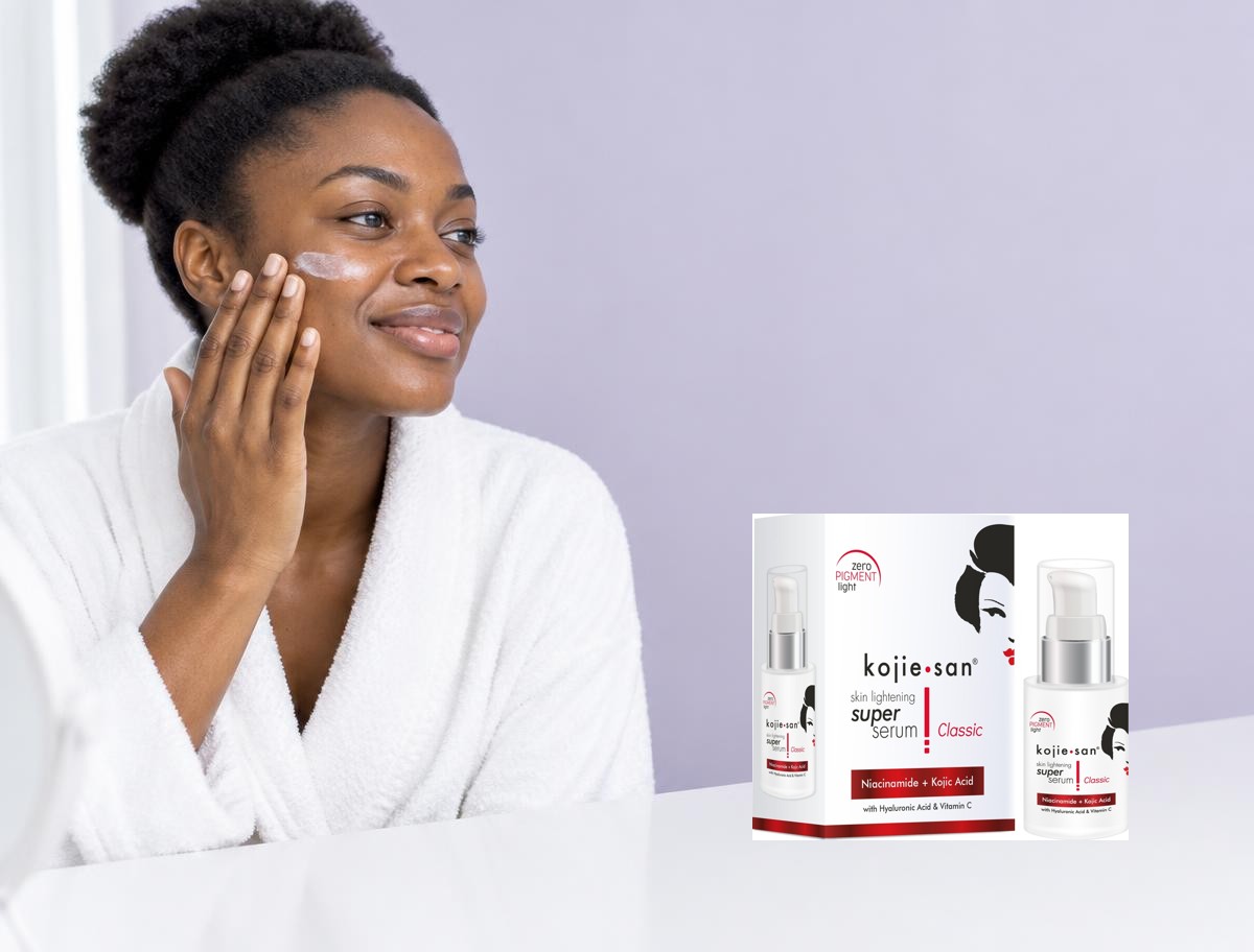 Mise en scène publicitaire de Kojie San — Super Serum Classic