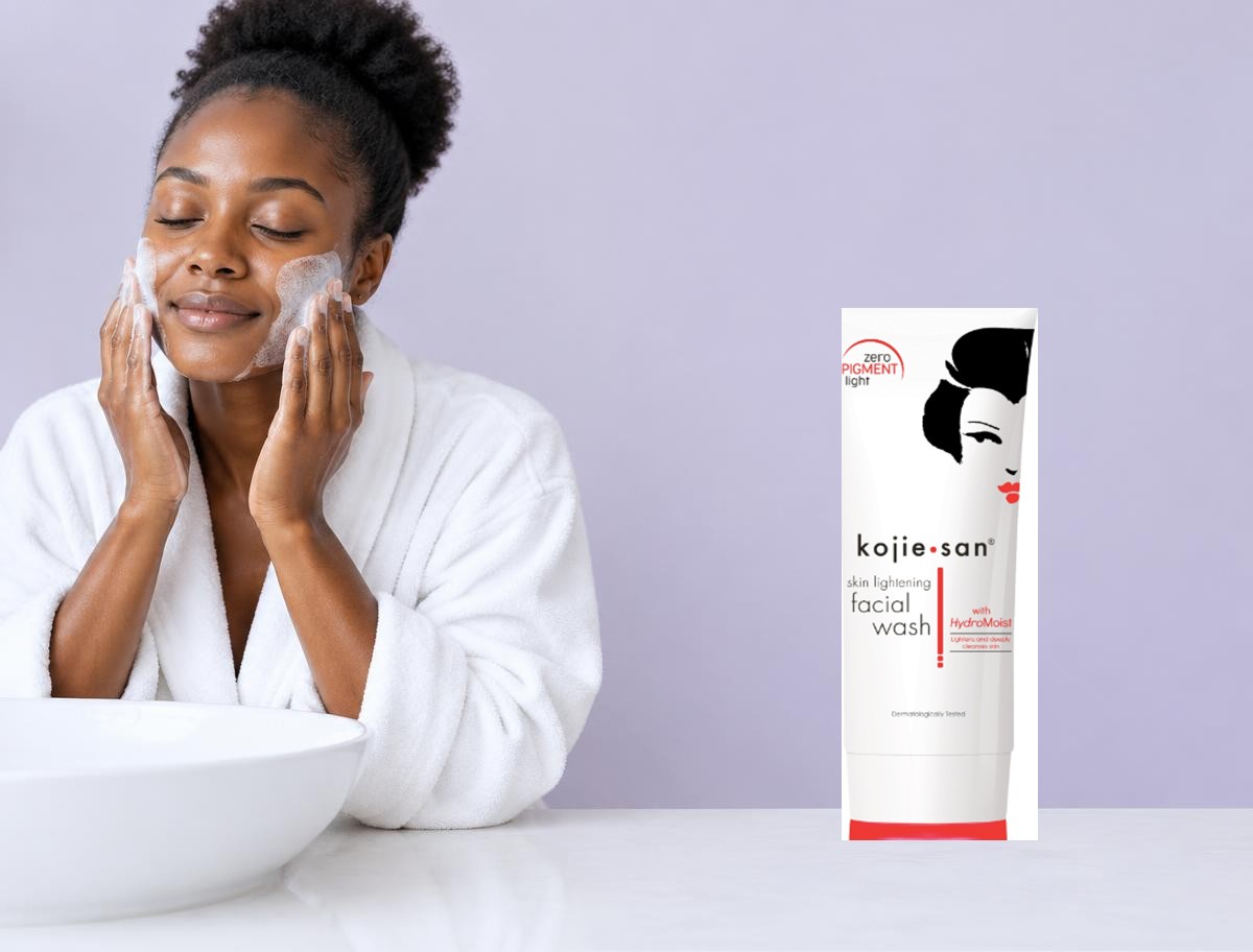 Mise en scène publicitaire de Kojie San — Facial Wash