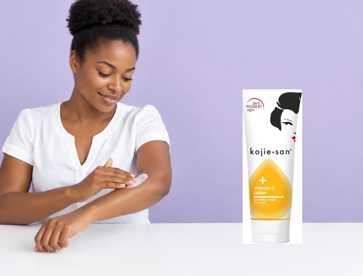 Mise en scène publicitaire de Kojie San — Lotion à la Vitamine C